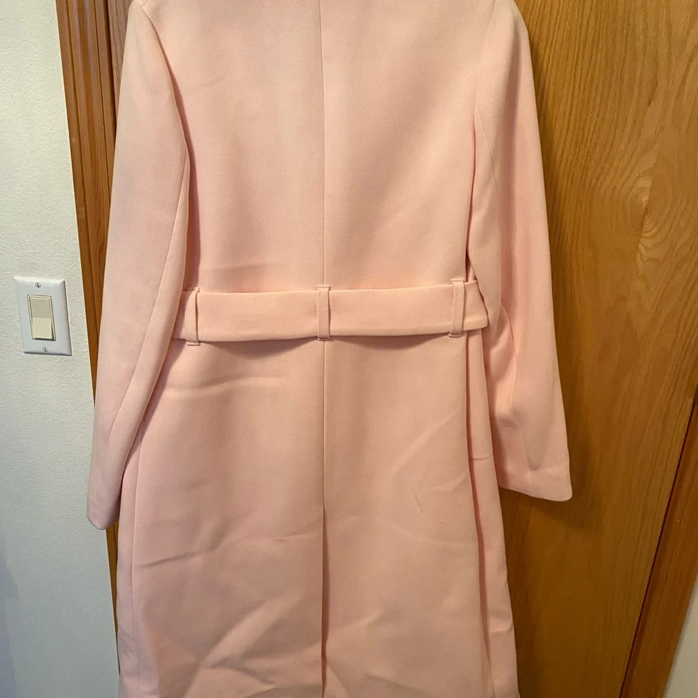 Nwot! Canvas by lands end size 4 light pink thick trench coat - Picture 6 of 6